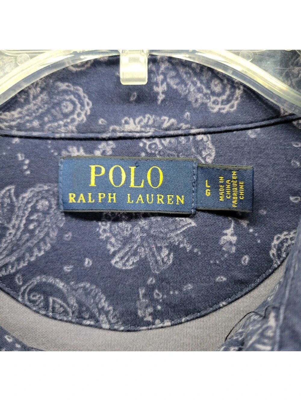 Polo Ralph Lauren Sz L Classic Fit Polo Shirt Paisley